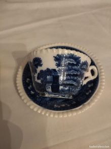 Antiques: Antiguo solitario de té de porcelana copeland spode´s tower england, azul, 1895